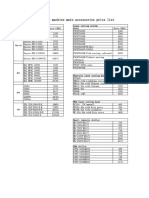 Laser Cutting Machine Main Accessories Price List