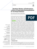 A Literature Review of Performance Metrics of Automated Driving Systems For On-Road Vehicles