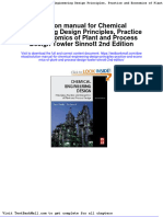 Solution Manual For Chemical Engineering Design Principles Practice and Economics of Plant and Process Design Towler Sinnott 2nd Edition