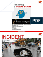 Considering The Human Factor in Incident Investigation
