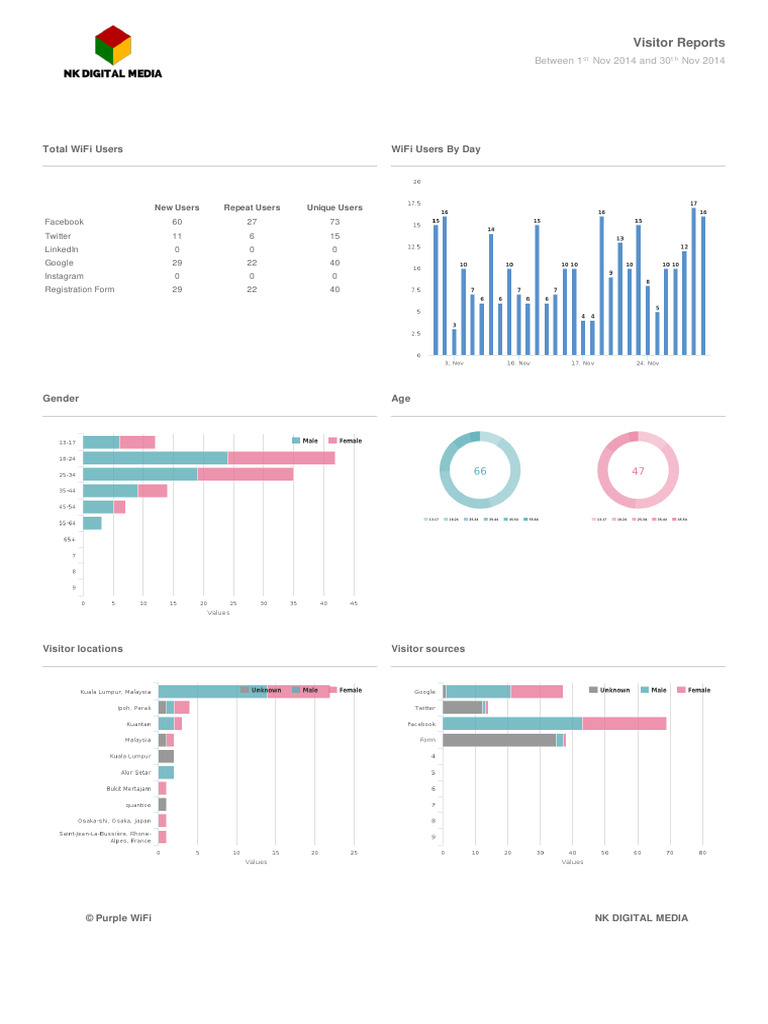 Purple WiFi User Statistics Report | PDF