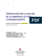 Millora de La Comprensió Lectora I Expressió Escrita