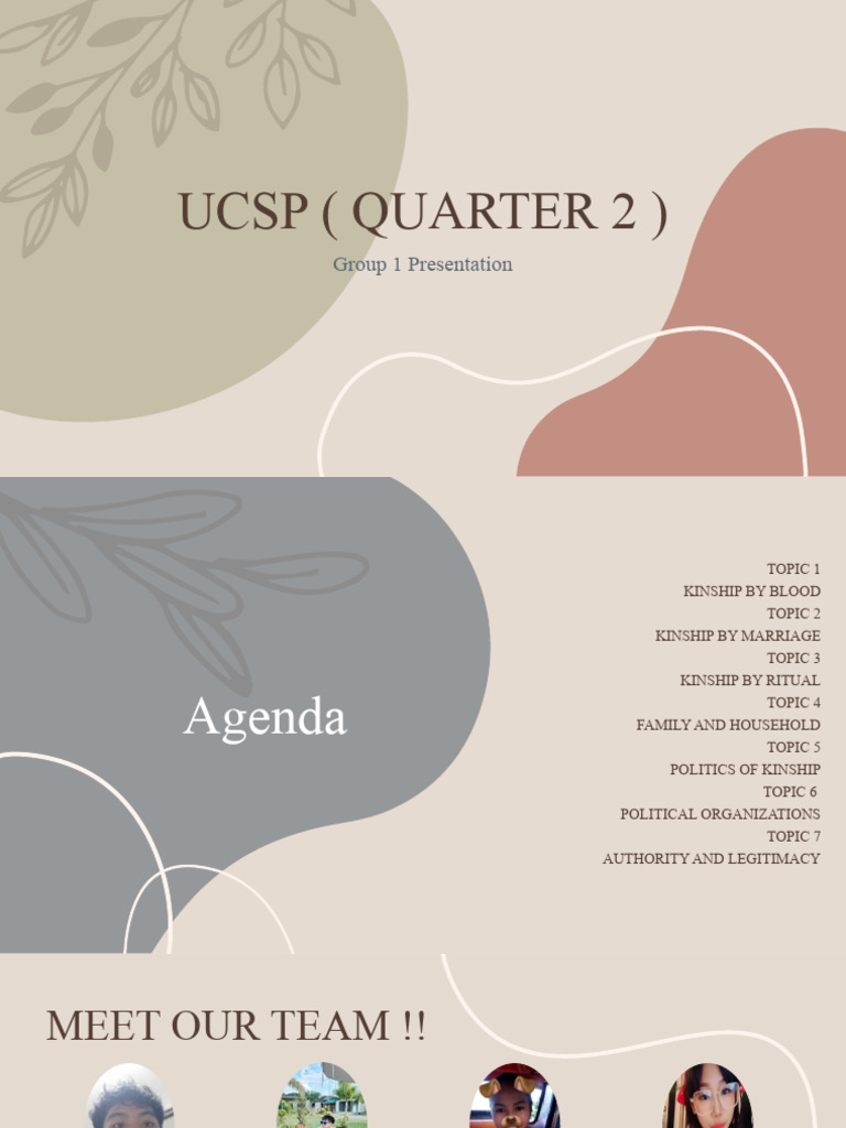 UCSP Quarter 2: Kinship and Politics | PDF | Marriage | Family