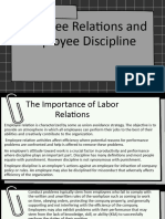 Chapter 12 Employee Relations and Employee Discipline Report Malate