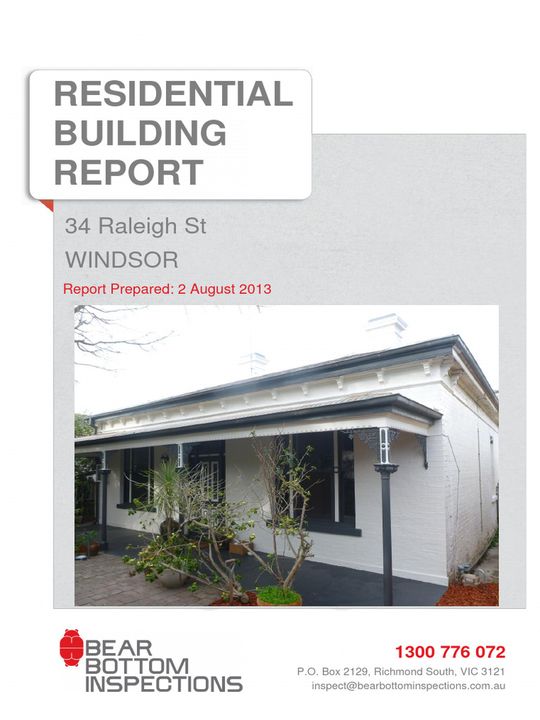 Sample Building Inspection Report PDF Roof Lumber