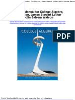 Solution Manual For College Algebra 7th Edition James Stewart Lothar Redlin Saleem Watson