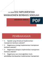 Strategi Implimentasi Manajemen Berbasis Sekolah