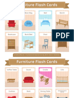 Furniture Flash Cards 2x3