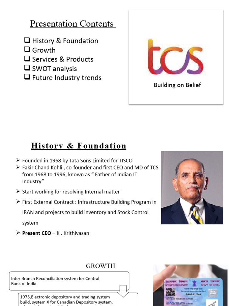 TCS: History, Growth, and SWOT Analysis | PDF | Outsourcing | Economies
