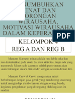 Menumbuhkan Minat Dan Dorongan Wirausaha, Motivasi Wirausaha Dalam Keperawatan