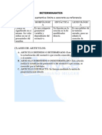 DETERMINANTES Tarea de Lenguaje 1ro