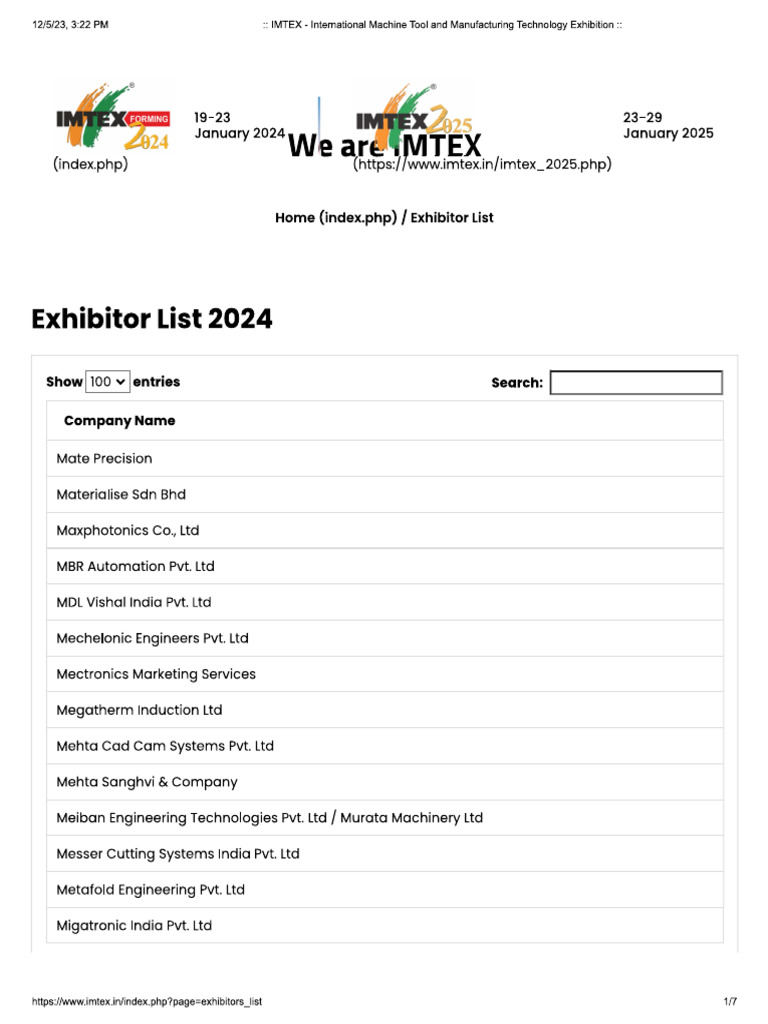 Exhibitor List 3 PDF