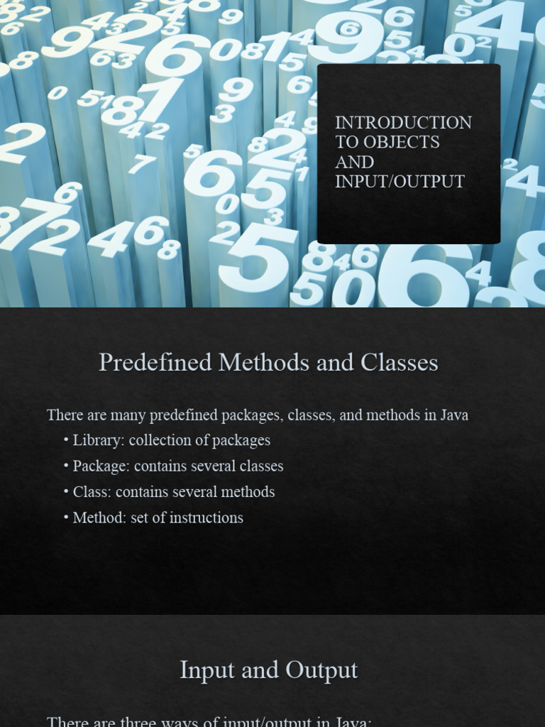 Introduction To Objects and Input | PDF | Computers