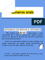 Gêneros Orais