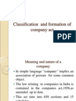Classification and Formation of Company Act
