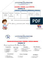 Rol y Temario de Evaluaciones II Bimestre