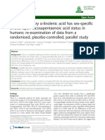 Increased dietary α-linolenic acid has sex-specific effects upon eicosapentaenoic acid status in humans: re-examination of data from a randomised, placebo-controlled, parallel study