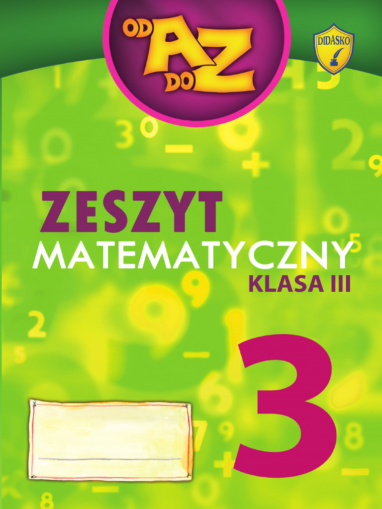 Zeszyt Matematyczny Klasa 3 Część 3 | PDF