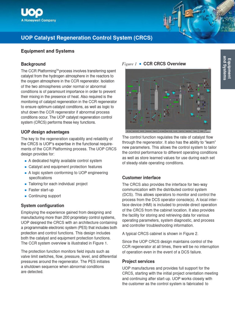 UOP Catalyst Regeneration Control System | PDF | Systems Engineering ...