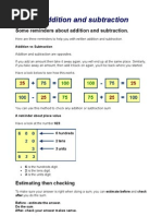 Written Addition and Subtraction