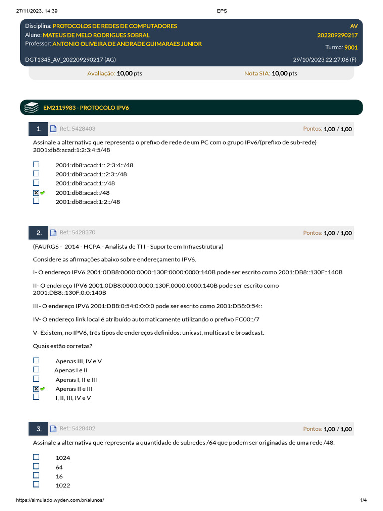 Protocolo de Redes de Computadores | PDF | Protocolo de transferência ...