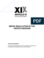 Media Regulation in The United Kingdom: Acknowledgements