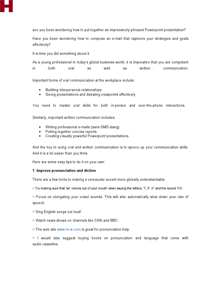 Communication Skills | PDF | English Language | Communication