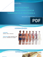 Generalidades Anatomia Como Ciencia. Terminologia Anatomica
