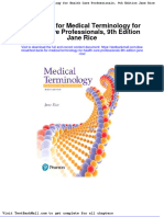 Test Bank For Medical Terminology For Health Care Professionals 9th Edition Jane Rice