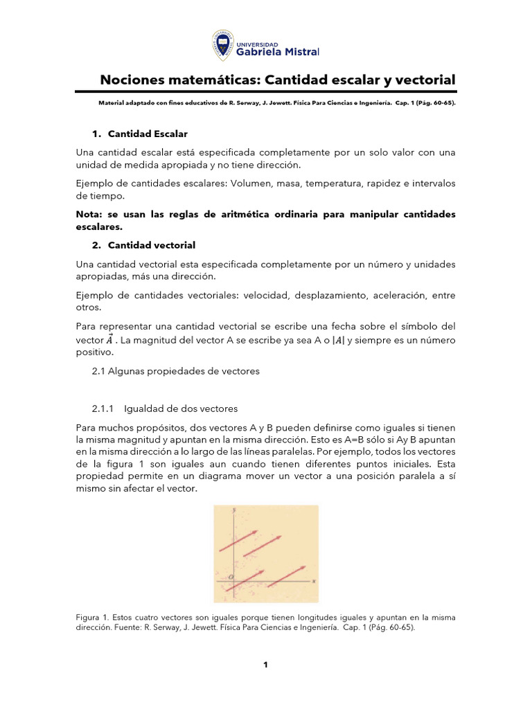 INDT1003 U1 S2 Apunte Introduccion A La Fisica | PDF | Vector ...