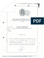 Documento Constitutivo Registro Mercantil