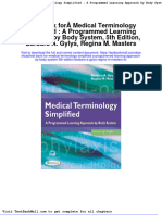 Test Bank For Medical Terminology Simplified A Programmed Learning Approach by Body System 5th Edition Barbara A Gylys Regina M Masters Is