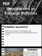 Introduction To Forensic Ballistics