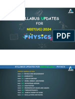 NEET Physics Syllabus 2024 - Removed