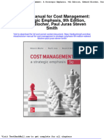 Solution Manual For Cost Management A Strategic Emphasis 9th Edition Edward Blocher Paul Juras Steven Smith