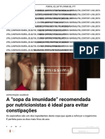 A "Sopa Da Imunidade" Recomendada Por Nutricionistas É Ideal para Evitar Constipações - NiT