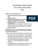 Programa Gran Debate Electoral Rafaelino 2024