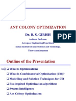 Ant Colony Optimization: Dr. B. S. Girish