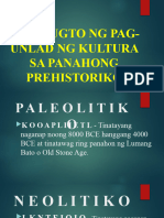 Mga Yugto NG Pag-Unlad NG Kultura Sa Panahong