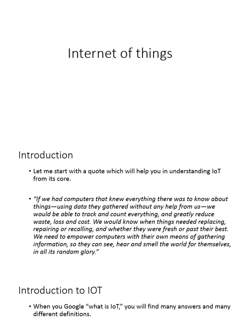IOT1 | PDF | Internet Of Things | Information