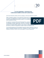 Comunicado Sobre El Inicio de Clases 2022-02 - Facultad de Ingeniería y Arquitectura