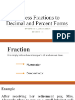 BM Q1 Module1 Fraction Decimal and Percentage