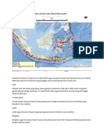 peta bencana gempa di indo