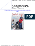 Test Bank For Mobility in Context Principles of Patient Care Skills 1st Edition Johansson
