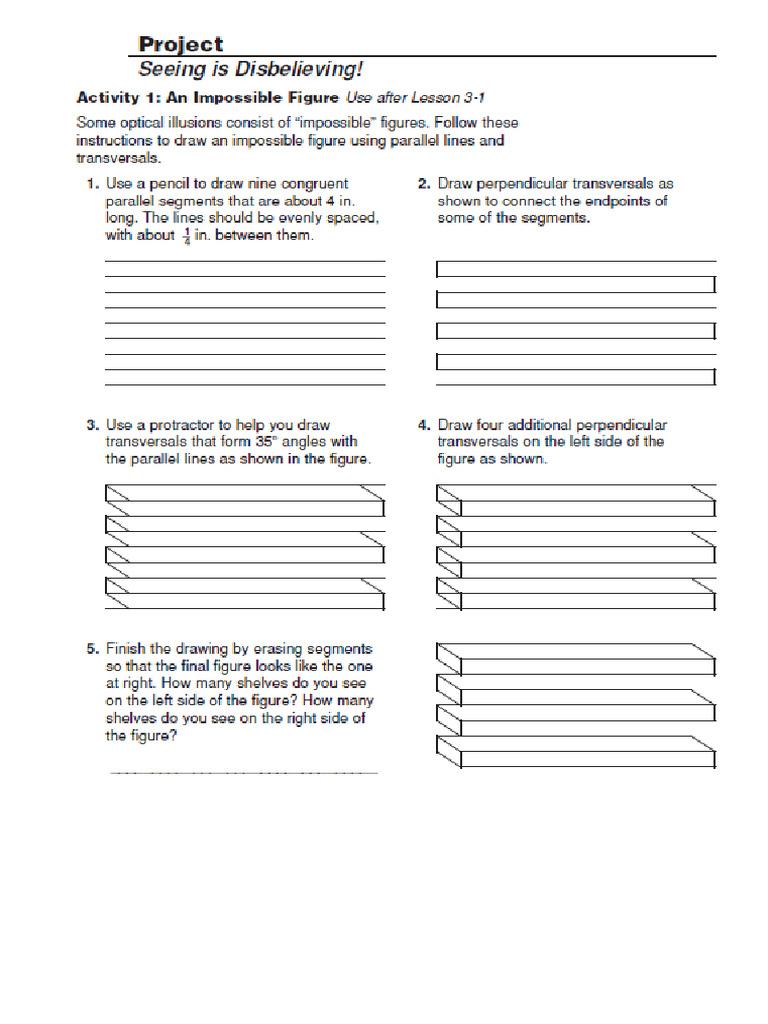 Project Parallel Perpendicular Lines Pdf
