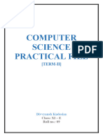 Computer Science Practical File