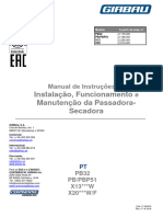 Manual de Instrução de Instalação, Funcionamento e Manutenção Calandra PB-32 e PBP-51