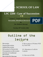 Lecture 7 - Testate Succession in Kenya