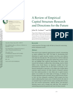 A Review of Empirical Capital Structure Research and Directions For The Future