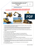 Crawler and Wheeled Bachoe and Loader Safe Use Instruction